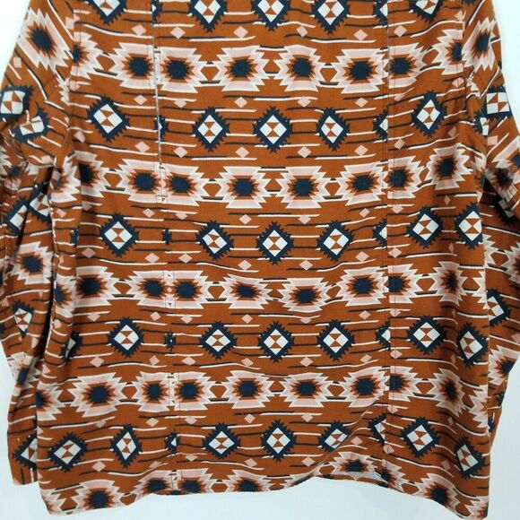 Duluth Trading Women Flannel Shirt Size XL Aztec Tribal Desert Long Sleeve - Picture 6 of 7